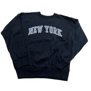 New York Popular Crewneck Sweatshirt in Blue